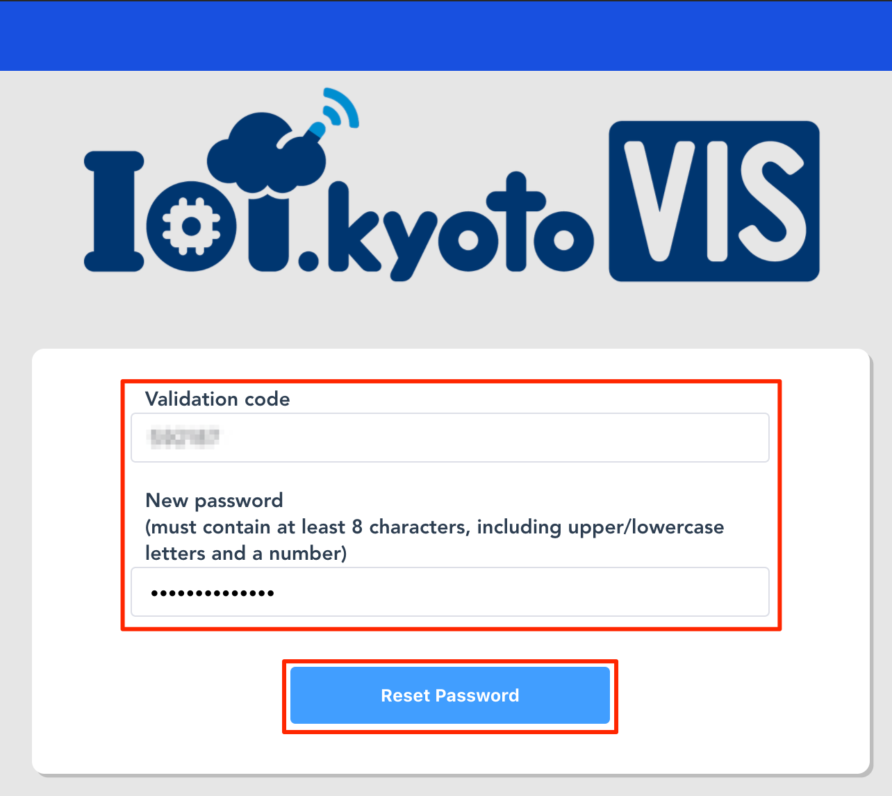 Password reset