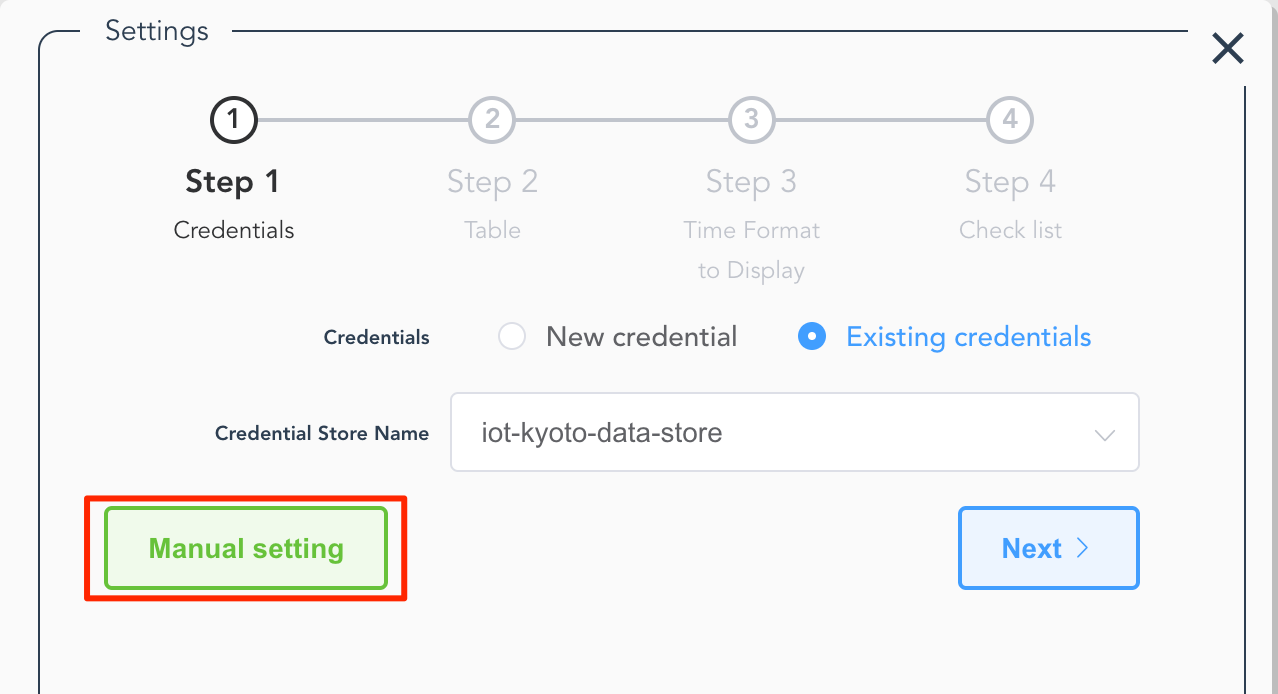 manual setting