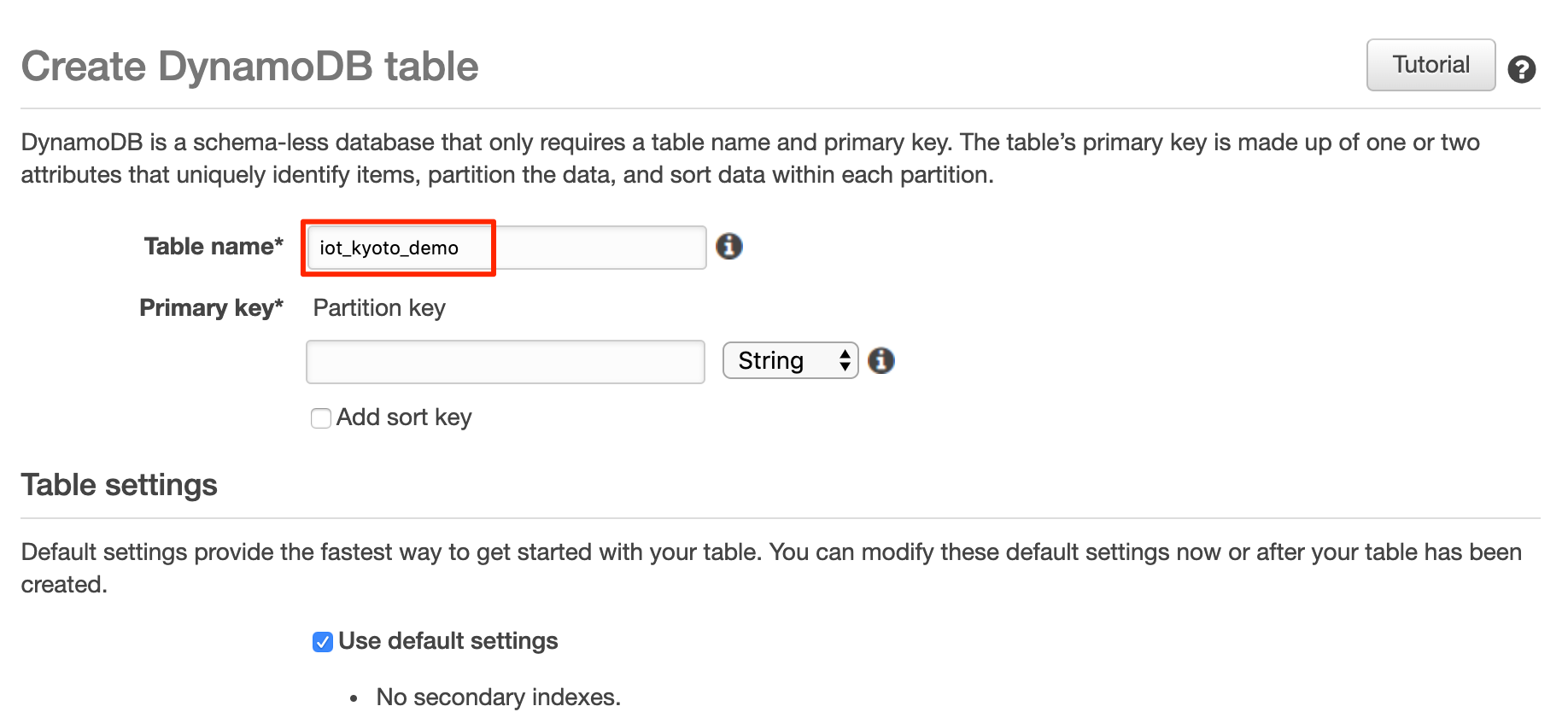 Determine table name